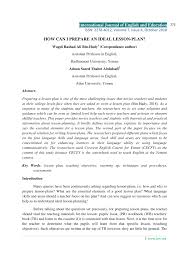 Pdf How Can I Prepare An Ideal Lesson Plan