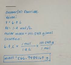 Convert from micrograms to grams. Solved How Many Grams Of Copper Ii Fluoride Are Needed To Make 6 7 Liters Of A 1 2 M Solution Course Hero