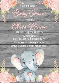 Elephant Baby Shower Invitation Elephant Baby Shower Invitations Baby Shower Invitations Elephant Baby Shower Theme