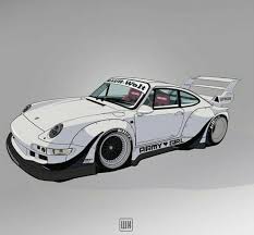 Rwb Vector Illustration Art Cars Porsche Sports Car Porsche