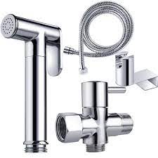Reege Handheld Bidet Sprayer For Toilet Set Shattaf Brass Cloth Diaper Sprayer Combo Kit With T Adapter And Hose Hurry C Bidet Sprayer Bidet Diaper Sprayer