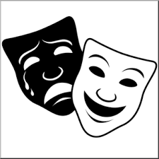 Clip Art Comedy And Tragedy Masks 1 B W 2 I Abcteach Com Abcteach Tragedy Mask Drama Masks Sketch Tattoo Design