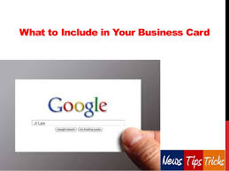 Here are a few different options of social media. What To Include In Your Business Card