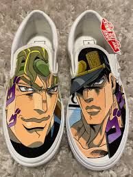 Golden Wind Jojo Shoes For Adults Giorno Giovanna Jojo Vans Golden Wind  Golden Wind Jojo Giorno