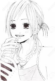Zeichnen Im Stil Von Anime Bild Eines Madchens Auf Dem Bild Im Stil Des Japanischen Anime Lizenzfreie Fotos Bilder Und Stock Fotografie Image 71757913