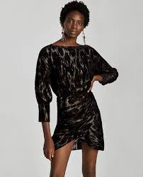 Image 2 Of Shiny Draped Mini Dress From Zara Mini Dress Women S Evening Dresses Dresses