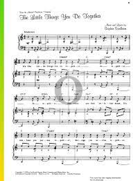 It's a story of cherubim, who travels to different worlds and helps people to find some love. The Little Things You Do Together Noten Klavier Gesang Pdf Download Streamen Oktav