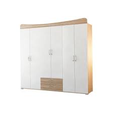 Kapakları açtığınız zaman ferahlık veren beyaz arkalık rengi ile odanıza genişlik hissi verir. Akdeniz Tacli 6 Kapili 2 Cekmeceli Gardirop 240x53x219 Cm Tekzen