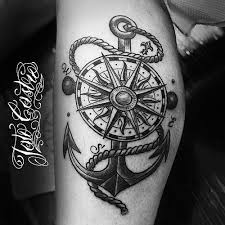 Compass tattoos also symbolize loyalty. Pin By Millie Mcbride On Fave Tats Anchor Tattoos Compass Rose Tattoo Compass Tattoo