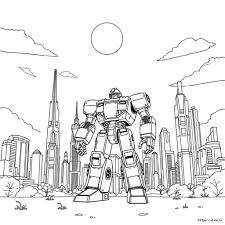 Big Robot Coloring Pages