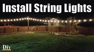 Welcome warmer weather with these patio string light ideas. Easiest Way To Install String Lights Trick To Hanging Yard Lights Youtube