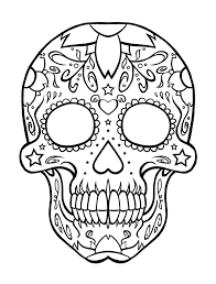 Black and white coloring pages with skull and flowers. Free Printable Day Of The Dead Coloring Pages Skull Coloring Pages Coloring Pages Free Coloring Pages