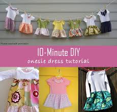 Pacifier pocket pattern a clean place to keep the binky. 10 Minute Diy Onesie Dress Tutorial The Thrifty Couple