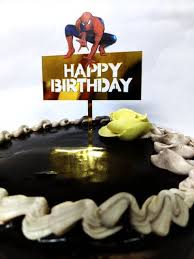 In this case, spiderman, has made an appearance. Happy Birthday Spiderman Cake Topper At Rs 40 Piece Cake Tops Id 22887430048