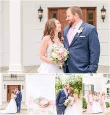 The pair tied the knot under a floral arch and were surrounded by their friends and family. Black Iris Estate Wedding Alex Peter Courtney Carney Photo