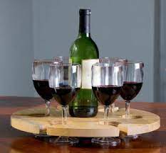 Candles are held in place and the flame is protected by the glass shell. China 6 Slot Wood Tabletop Wine Glass Holder And Serving Tray China Serving Tray And Wood Serving Tray Price