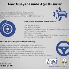 Arac Muayenesinde Agir Kusurlar Renault Yedekparca Ikitelliosb Istanbul Ikitelli Persembe Renault Yedek Parca Arac Muayene Bilgi Bilgi Plakalar Arac