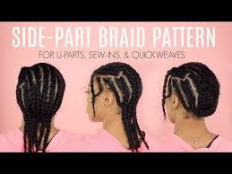 Braid pattern for side swept sew ins. 37 U Part Sew In Braid Pattern Sewing Wiki Source