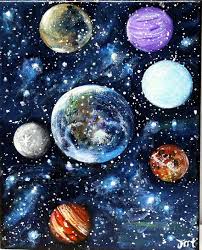 Planets Painting Original Acrylic Painting On By Thisarttobeyours Planet Painting Planets Art Space Painting