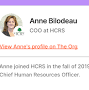 Profile Picture of Anne Bilodeau - COO at HCRS - The Orgon Google