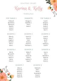 Green And Red Wedding Seating Chart Templates By Canva