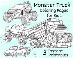 On may 9, 2016september 6, 2019 by coloring.rocks! Monster Truck Coloring Pages For Kids 3 Printable Coloring Etsy