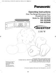 Hence, these are some things that definitely . Panasonic Nn Se284s Operating Instructions Manual Pdf Download Manualslib