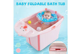 Riesenauswahl an produkten rund ums baby. Kids Water Chest Foldable Bath Tub Baby Toddlers Large Thickening Bubble Bathtub Pink Kogan Com