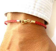14k Gold Kabbalah Red String Bracelet
