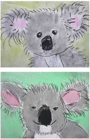 Pastel Koala Bears 1 3 Grade Animal Art Projects Kindergarten Art Classroom Art Projects