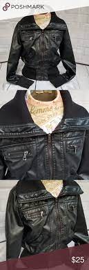 Ci Sono Black Vegan Leather Moto Biker Jacket Vegan Leather Jacket Clothes Design Fashion