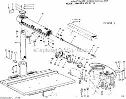 Craftsman radial arm saw parts that fit, straight from the manufacturer. Craftsman Radial Arm Saw Elevation Crank Shaft Assembly 30508 63404 113 29461 Table Saws Home Garden