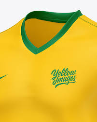 Download T Shirt Soccer Mockup Half Side View In Apparel Mockups On Yellow Images Object Mockups