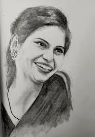 Study of a young girl , in Graphite