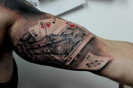 For diehard casino fans, nothing is slicker than body art that showcases a winning hand. 15 High Class Playing Card Tattoos Card Tattoo Playing Card Tattoos Upper Arm Tattoos