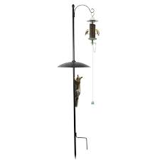 Bird Feeder Pole Home Depot The Effort Less Birdfeeder 6 In Squirrel Baffle Kit In Black Squirrel Baffle Bird Feeders Caged Bird Feeders