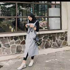 Sélection de looks tendances spécial voilées look descreption cover up. Airum Set Overall Fashion Hijab Shopee Indonesia