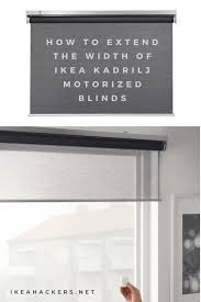 How To Extend The New Ikea Kadrilj Motorized Blinds Why Not Extend A 60 Cm Kadrilj To Cover One Long Or Two Windows Motorized Blinds Blinds Ikea