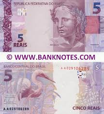 The unit of currency is the real (brl), which consists of 100 centavos. Brazil 5 Reais 2010 Brazilian Currency Bank Notes South American Paper Money Banknotes Banknote Bank Notes Coins Currency Currency Collector Pictures Of Money Photos Of Bank Notes Currency Images Currencies Of