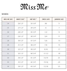 Miss Me Size Chart Stages West Miss Me Size Chart Jeans Size Chart Miss Me Jeans Sizes
