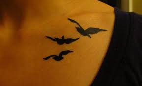 Three Birds In Flight Tattoo Three Birds Flying To My Heart Tris First Tattoo Temporary Tattoo Divergent Tattoo Tris Tattoo First Tattoo