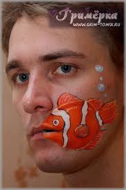 Аквагрим, грим, говорящая рыбка face painting, make-up, talking fish