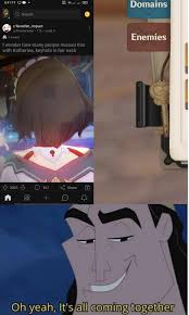 We will find a non functioning katheryne in sumeru and use the key in the  handbook to activate the katheryne robot then well finally have playable  katheryne, yes, its all coming together