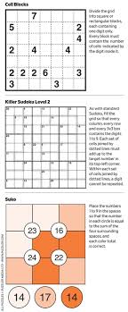 There are a couple ways to get an idea. Number Puzzles Wsj