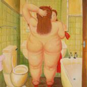 E la loro bellezza sottolineata dal bikini. Quadro Donna Al Bagno Di Botero Falso D Autore 60x50 Personaggi E Scene Di Vita