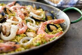 Seafood Paella With Pork And Chicken Recipe Food Recipes Seafood Paella Pork Recipes
