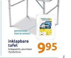 inklapbare tafel aanbieding bij xenos