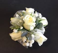 White Spray Rose Wrist Corsage By Designs By Don