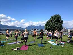 Yoga instruction exercise & physical fitness programs. International Yoga Day Celebration Class At Kits Beach Vancouver International Yoga Day Vancouver Bc