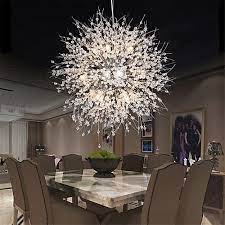 16 Bulbs 60 Cm Crystal Pendant Light Metal Globe Electroplated Chic Modern Globe 110 120v 220 240v 2021 Us 393 Crystal Chandelier Lighting Modern Crystal Chandelier Living Room Light Fixtures